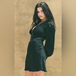 Realisation Par silk mini skirt (color: Cookies), Size M